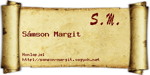 Sámson Margit névjegykártya