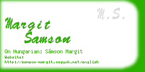 margit samson business card