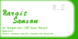 margit samson business card